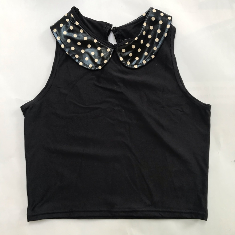 Blackmilk Polka Party Collar Crop M